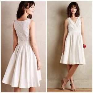 Anthropologie Colette Dinnigan white Trellis dress